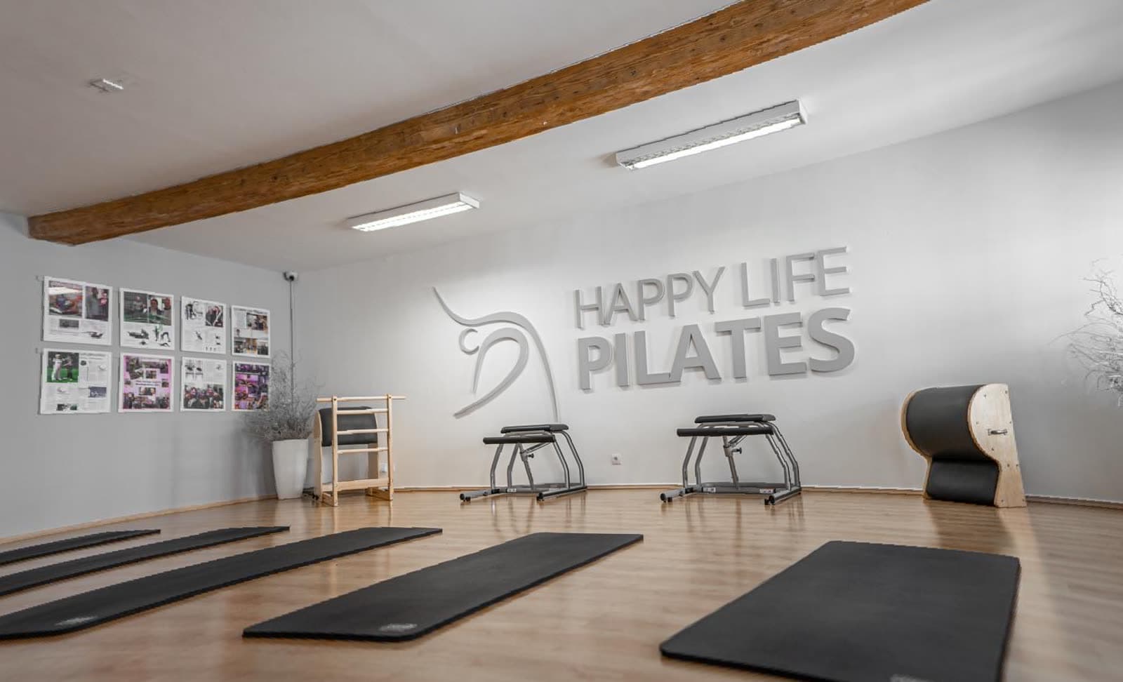 Podkrovní sál studia Happy Life Pilates